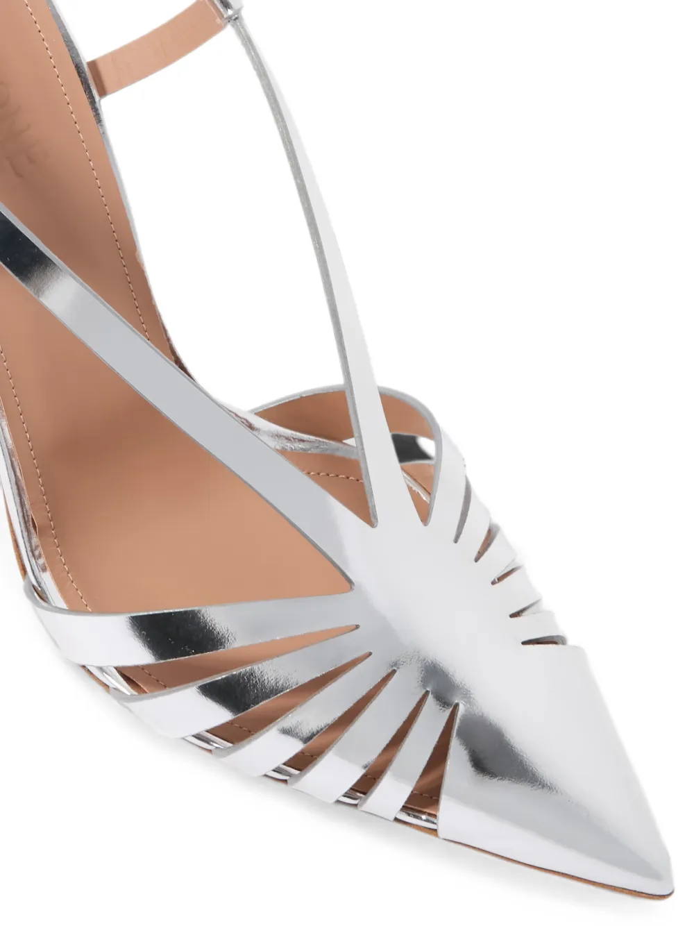 Malone Souliers cut-out pointed-toe sandals Zilver