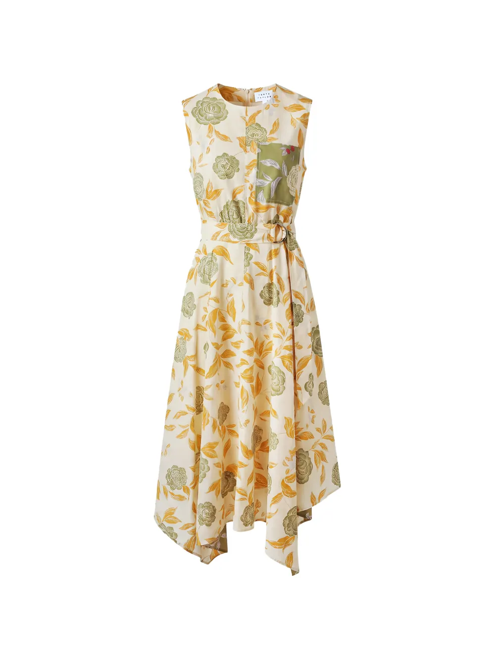 Tanya Taylor Myra floral-print asymmetric dress - Toni neutri
