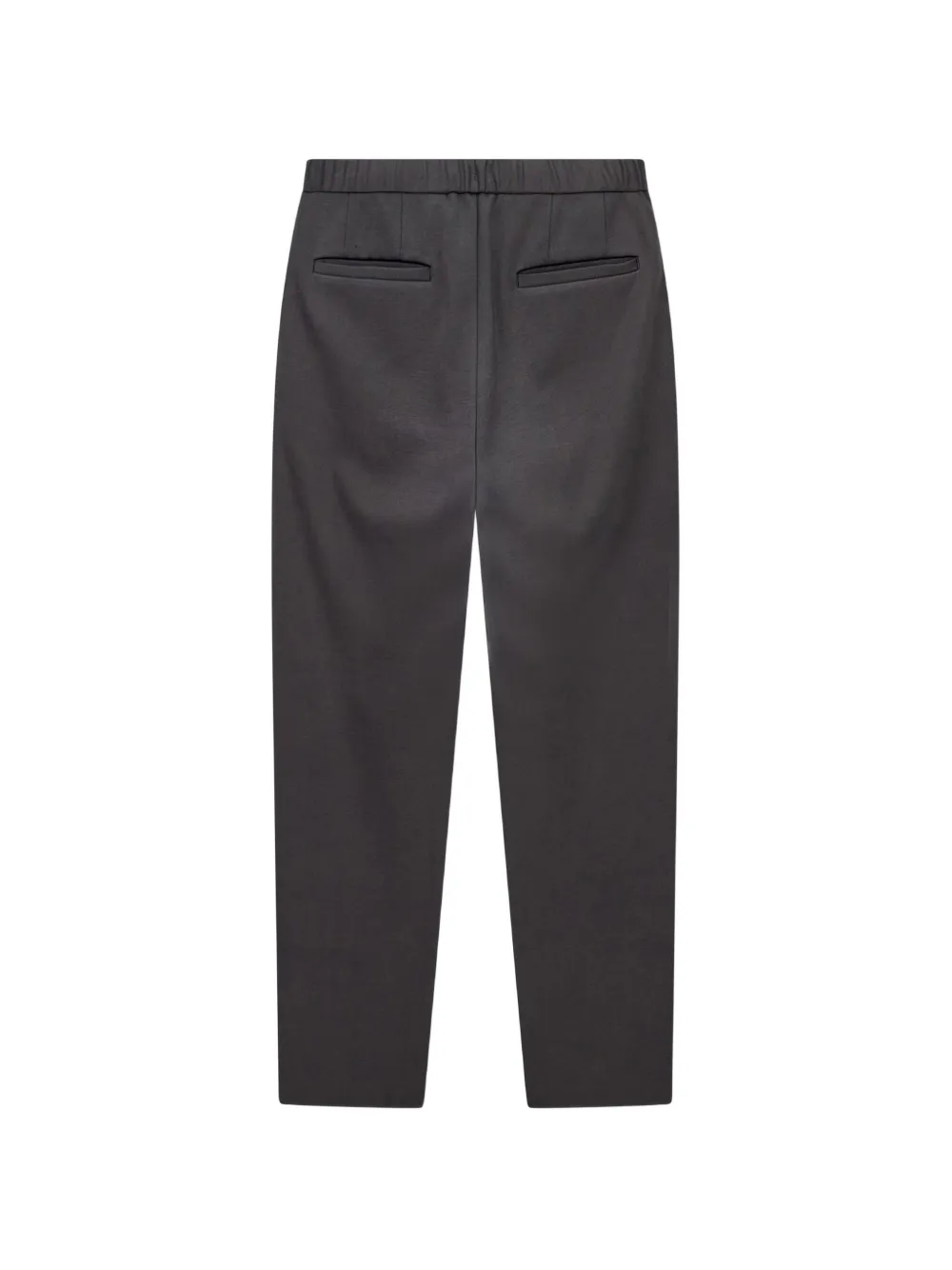 Emporio Armani elasticated-waistband straight-leg trousers Grijs