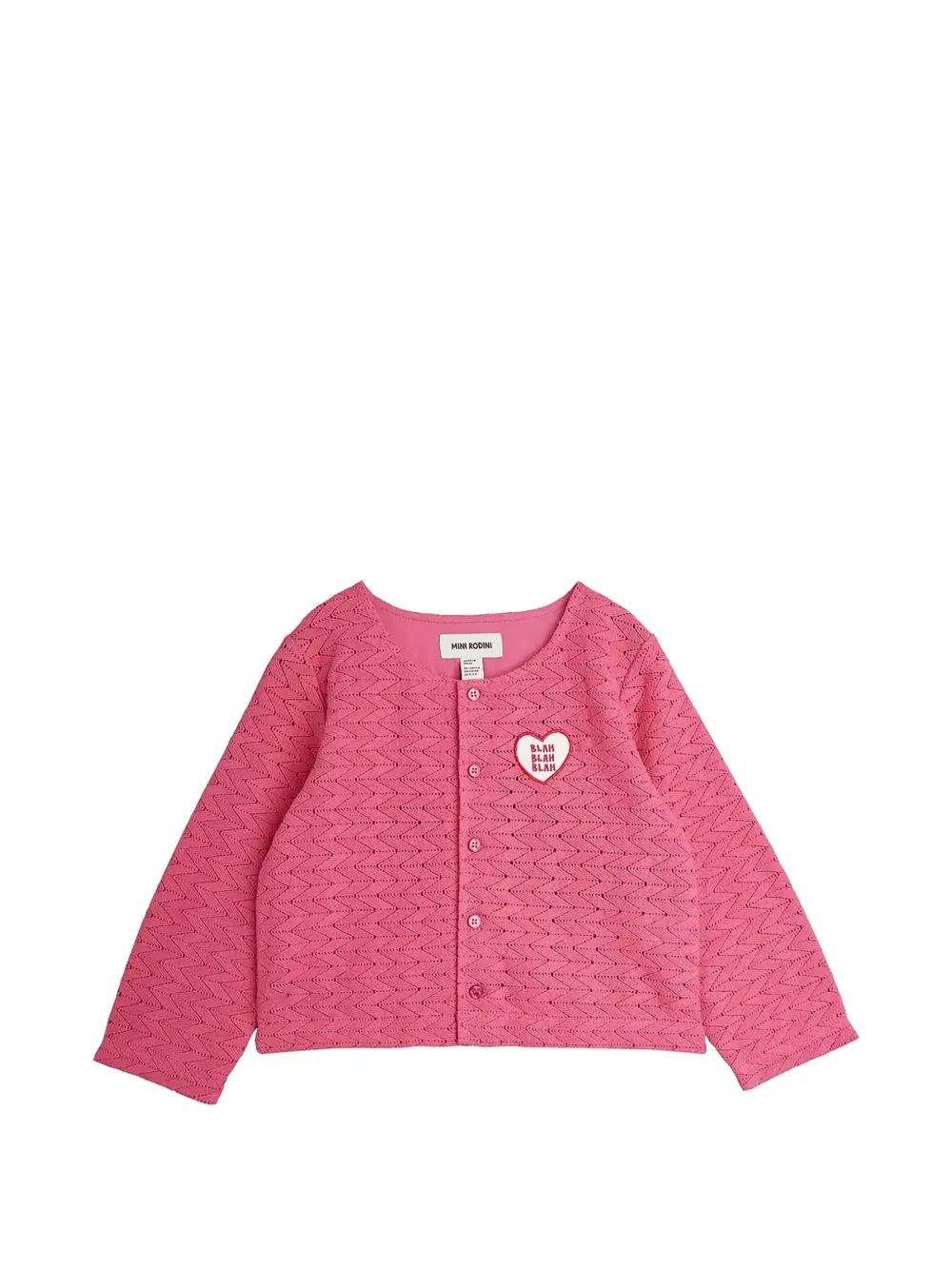 Mini Rodini Cardigan mit Herz-Patch - Rosa