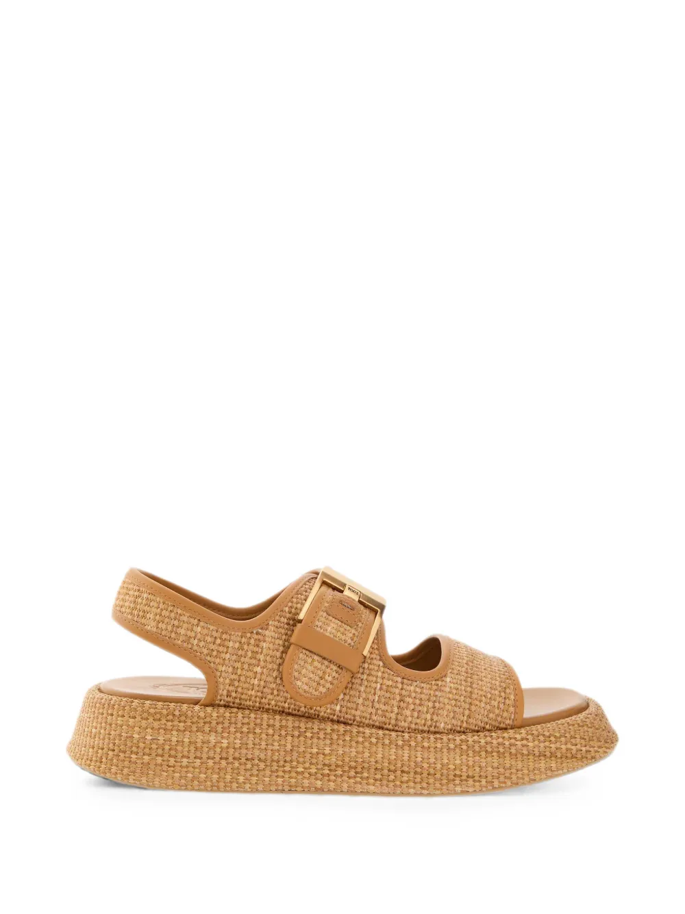 Tod's raffia platform sandals - Neutrals