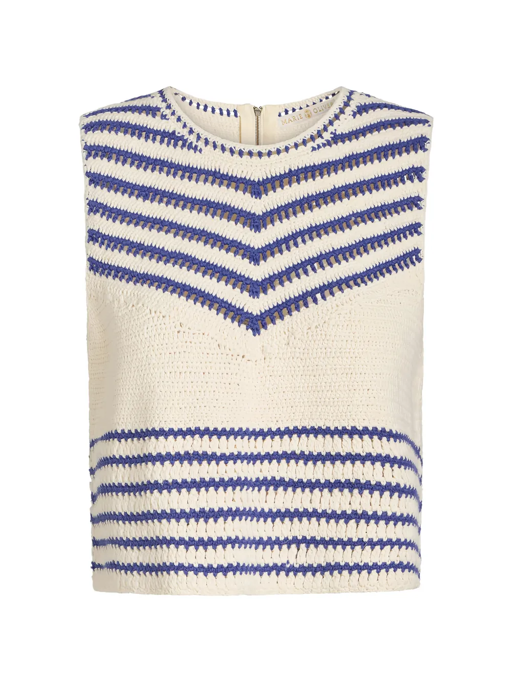 Marie Oliver Cass chevron-knit tank top - Toni neutri