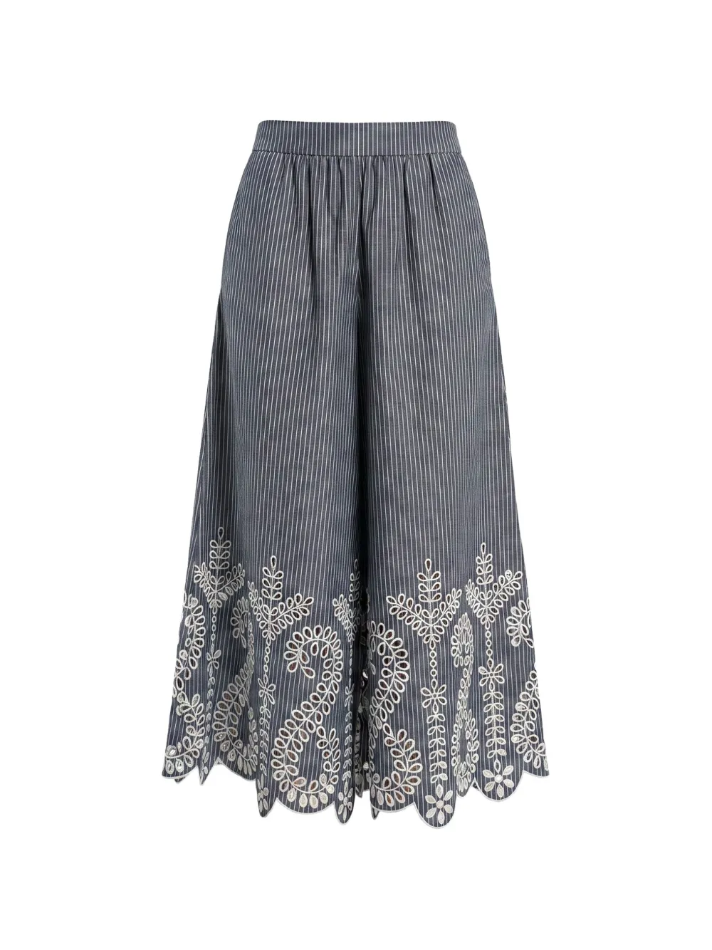 Christy Lynn Carter embroidered wide-leg trousers