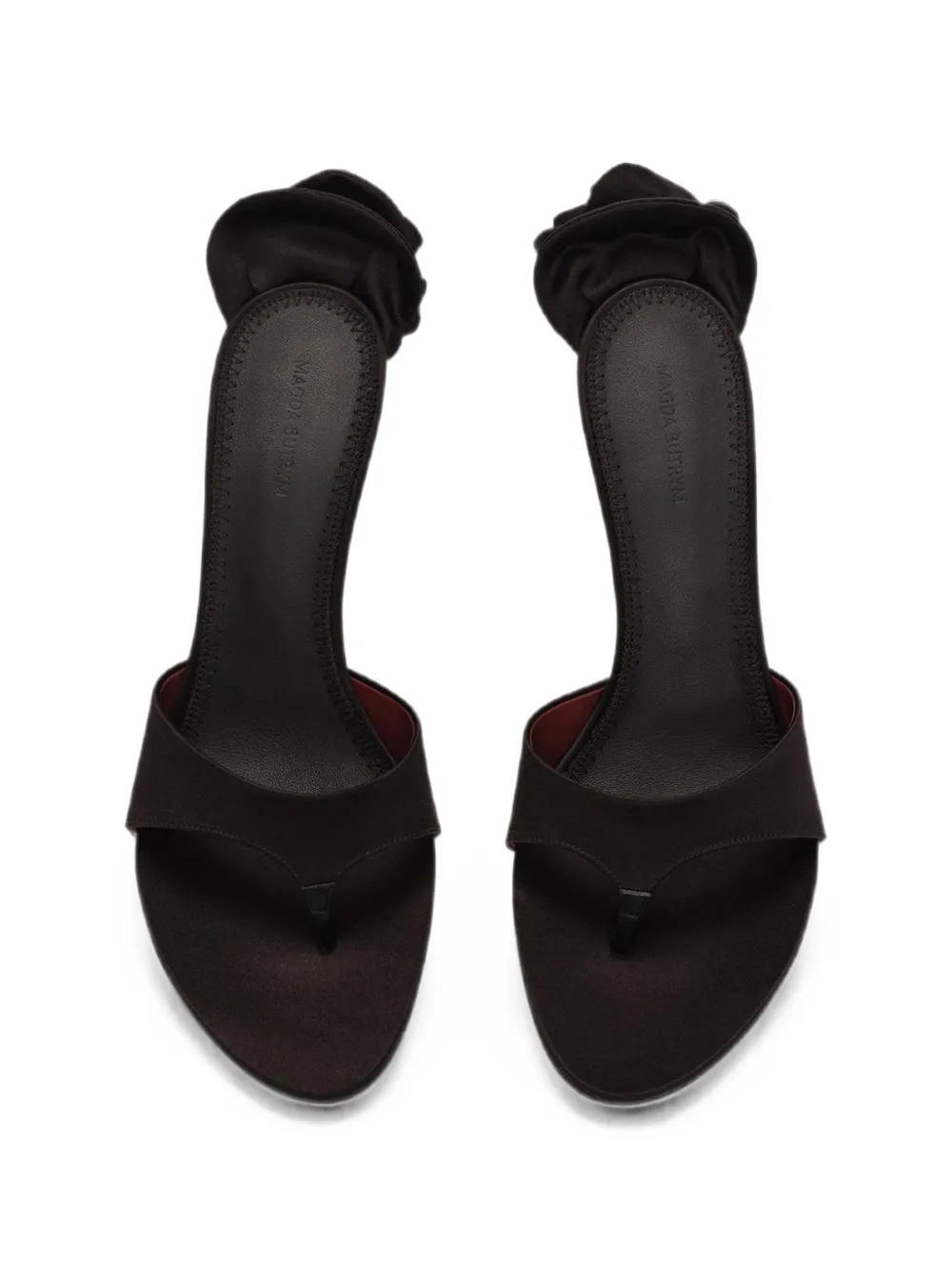 Magda Butrym rosette-detail thong sandals Zwart