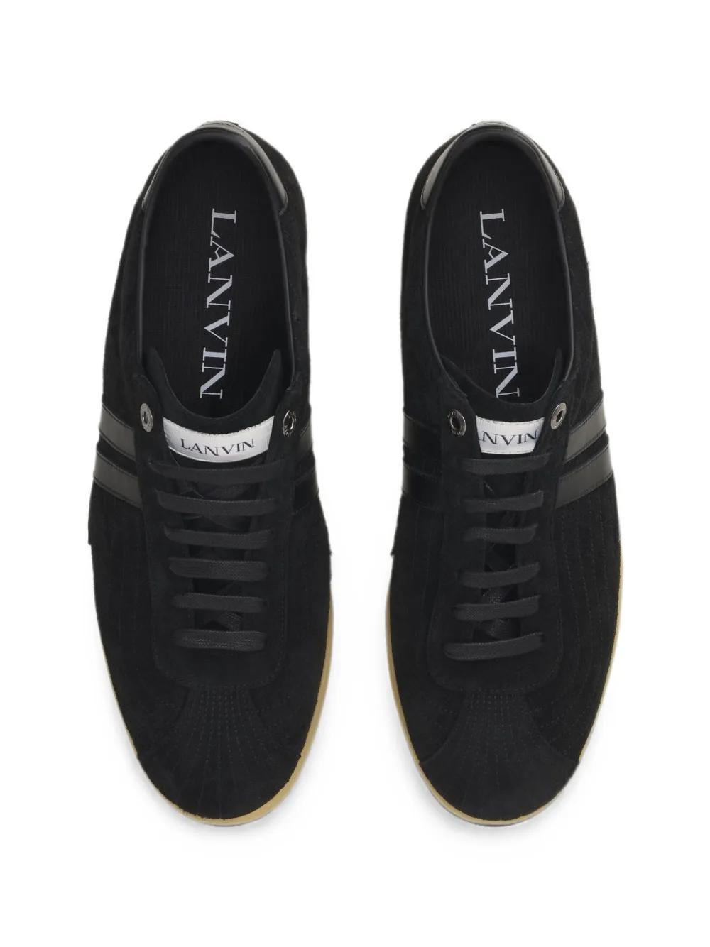 Lanvin Glen 2.0 logo-patch sneakers Zwart