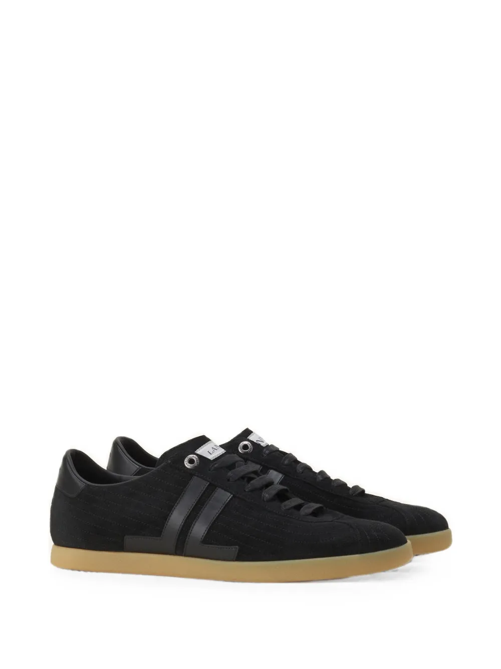 Lanvin Glen 2.0 logo-patch sneakers Zwart