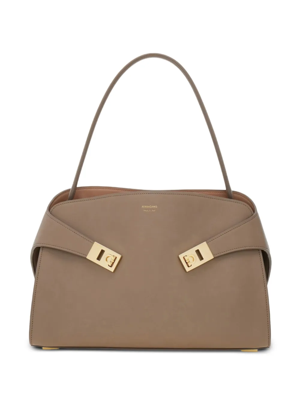 Ferragamo medium Hug Soft Gancini-buckle handbag - Neutrals