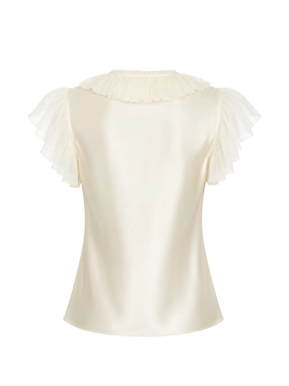 Ulla Johnson Ilyana zijden blouse met ruches Beige