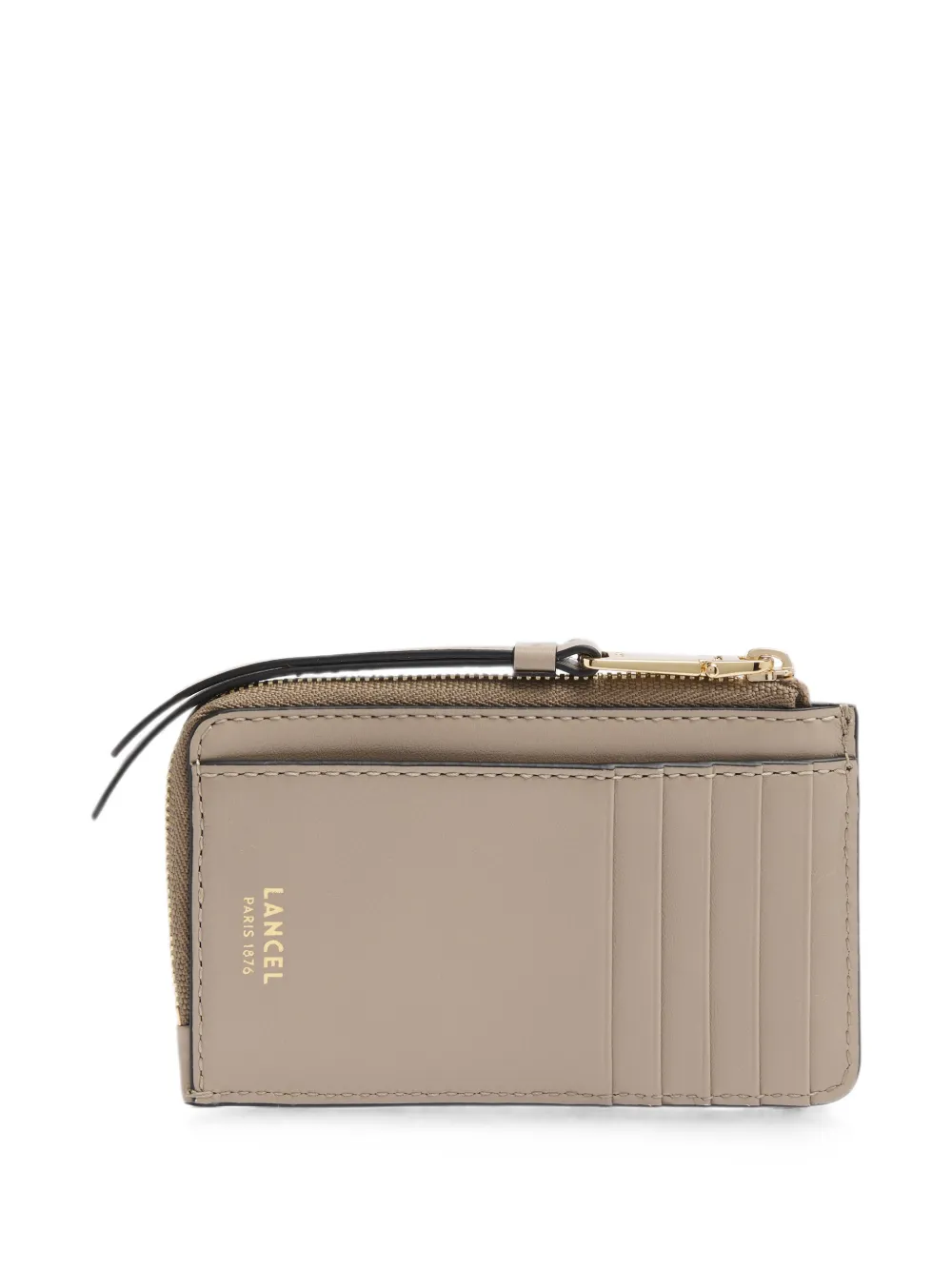 Lancel Origami pasjeshouder met rits Grijs