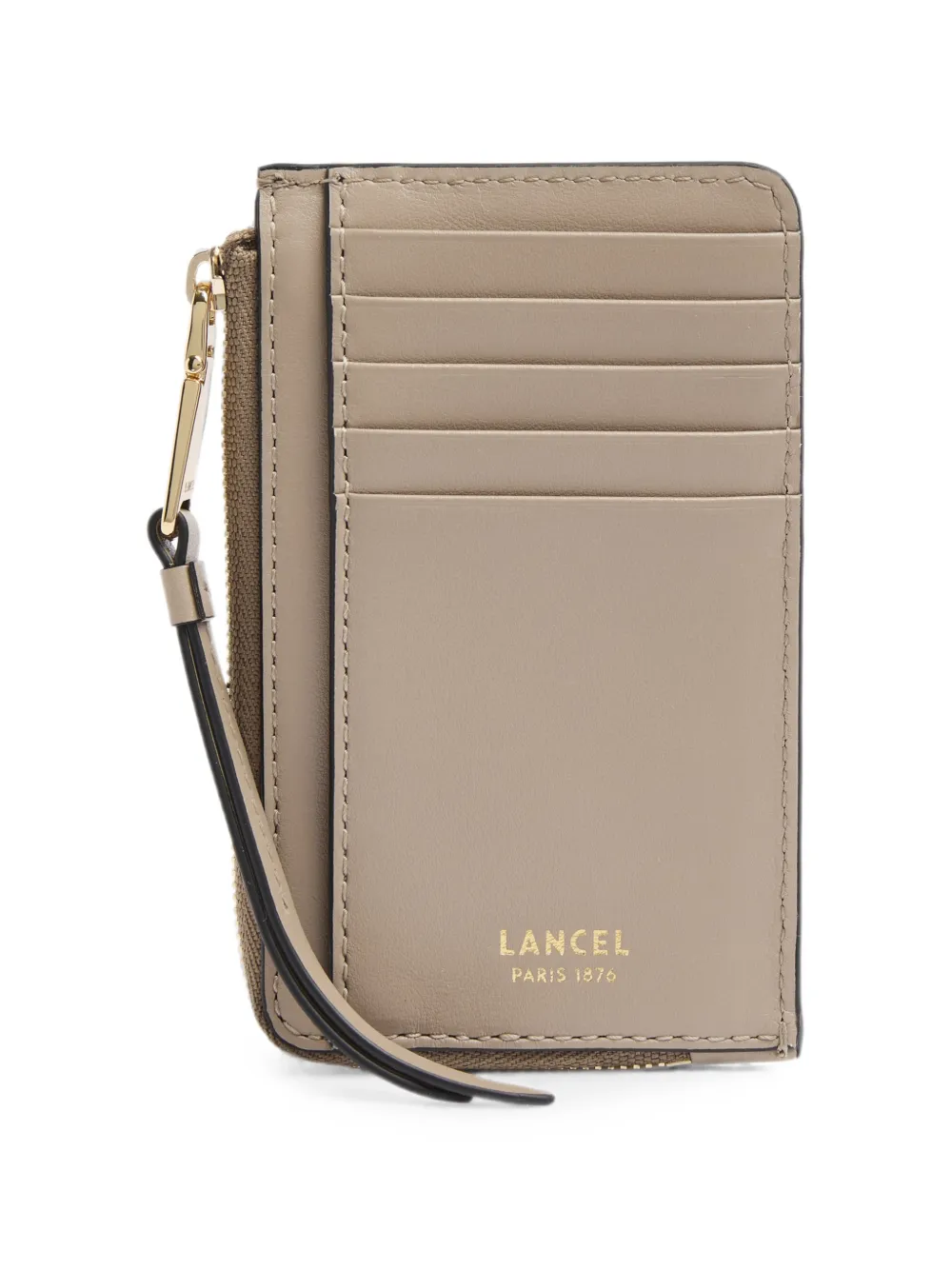 Lancel Origami pasjeshouder met rits Grijs
