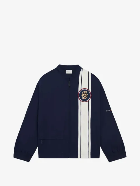 Drôle De Monsieur stripe-pattern logo-patch jacket
