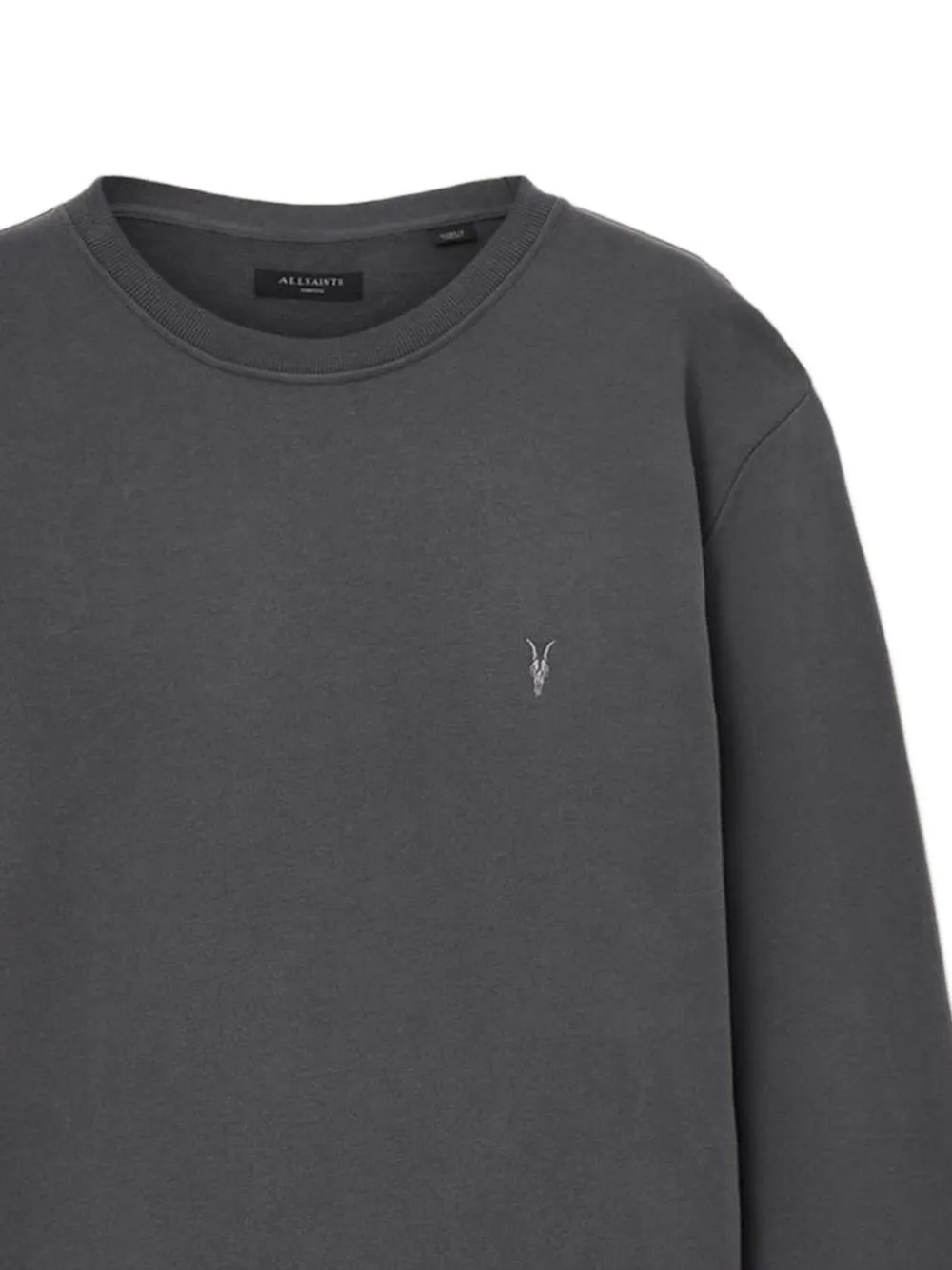 AllSaints Raven sweater met geborduurd logo Grijs