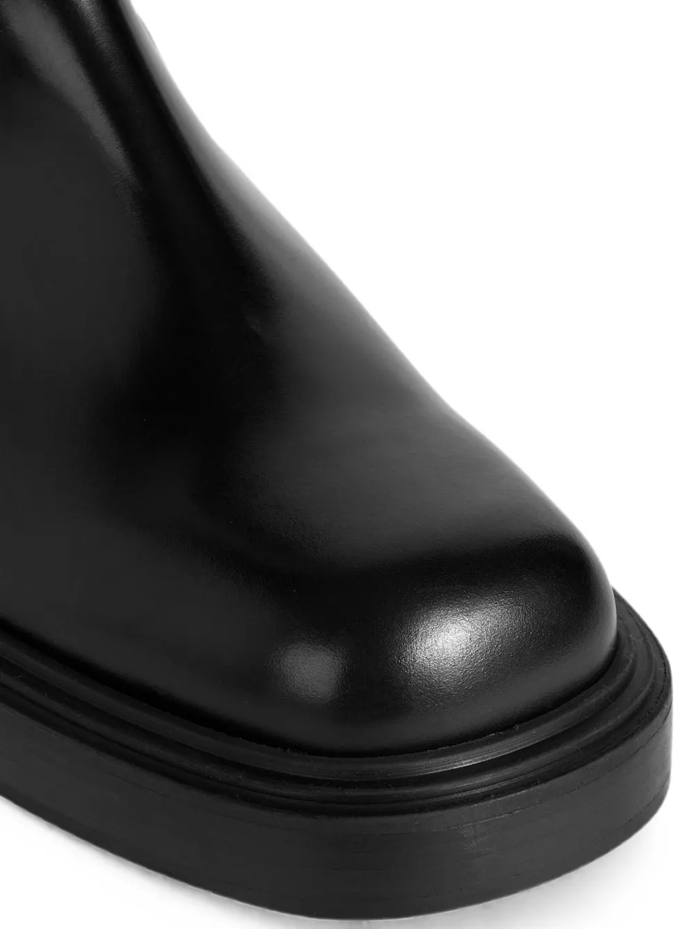 Ferragamo leather block-heel boots Zwart