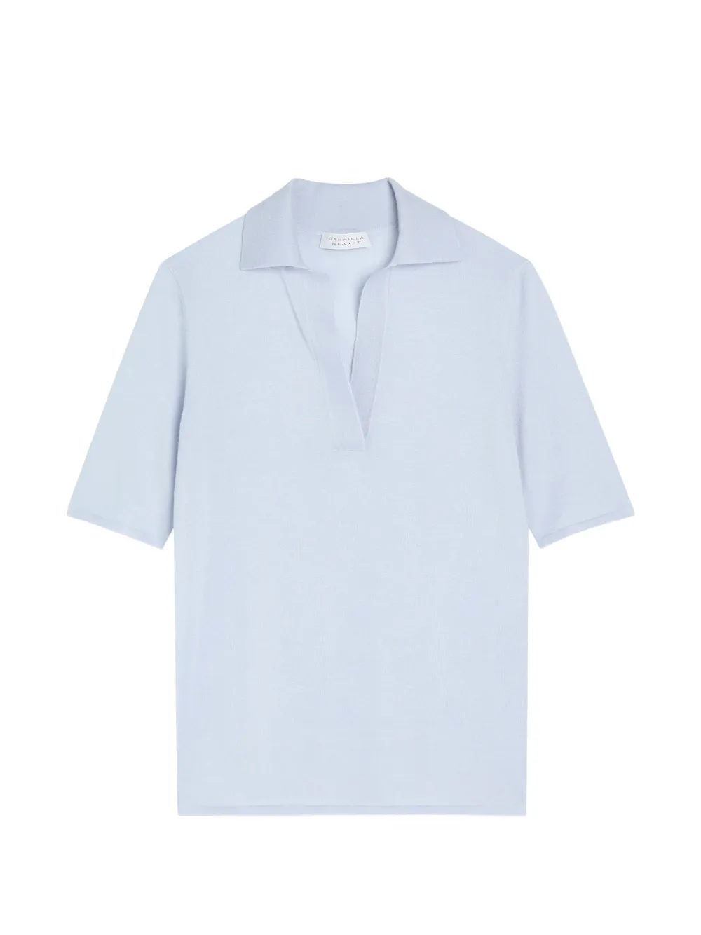 Gabriela Hearst fine-knit polo-neck T-shirt - Blu
