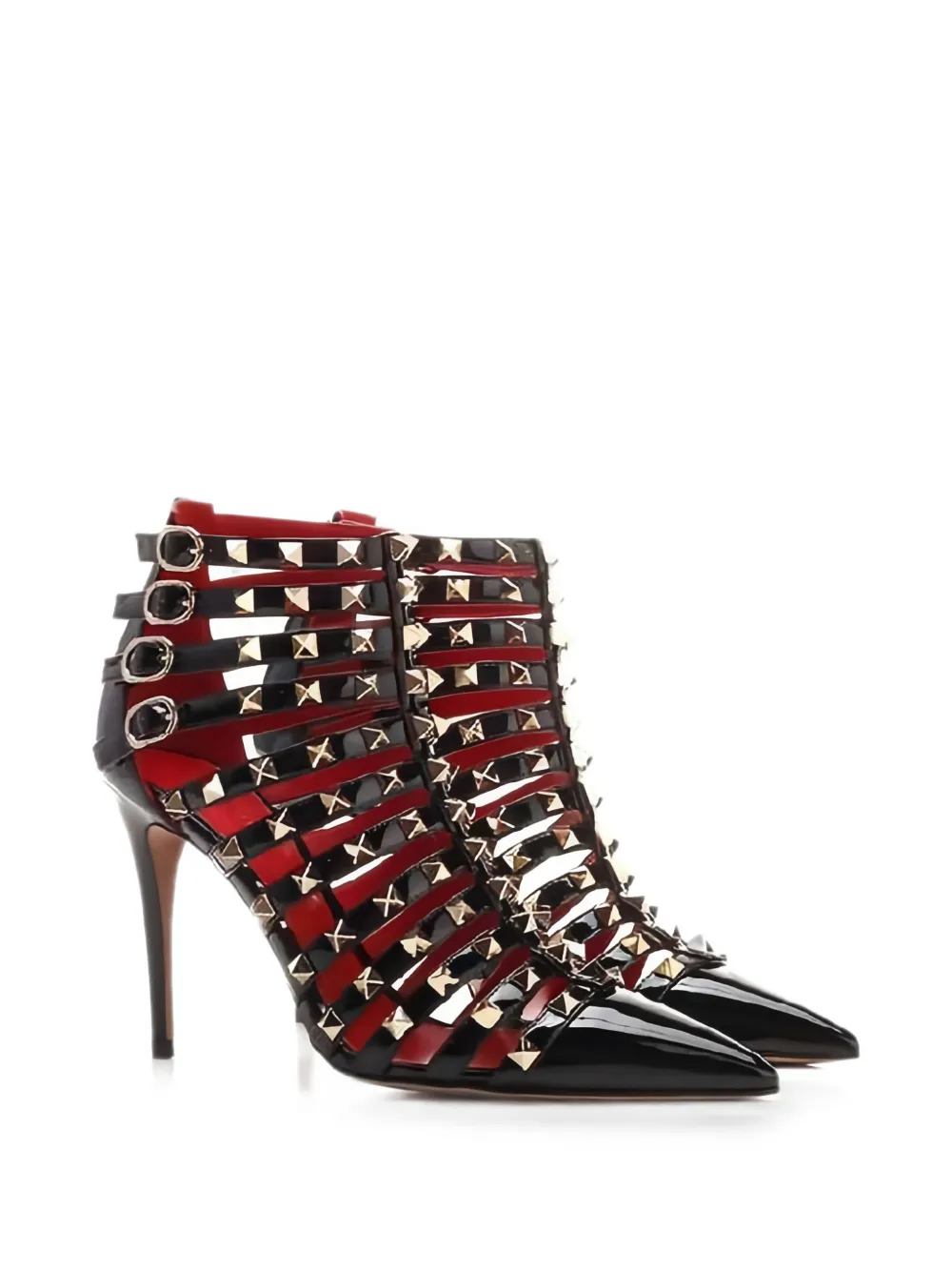 Valentino Garavani Rockstud patent-leather pumps Zwart