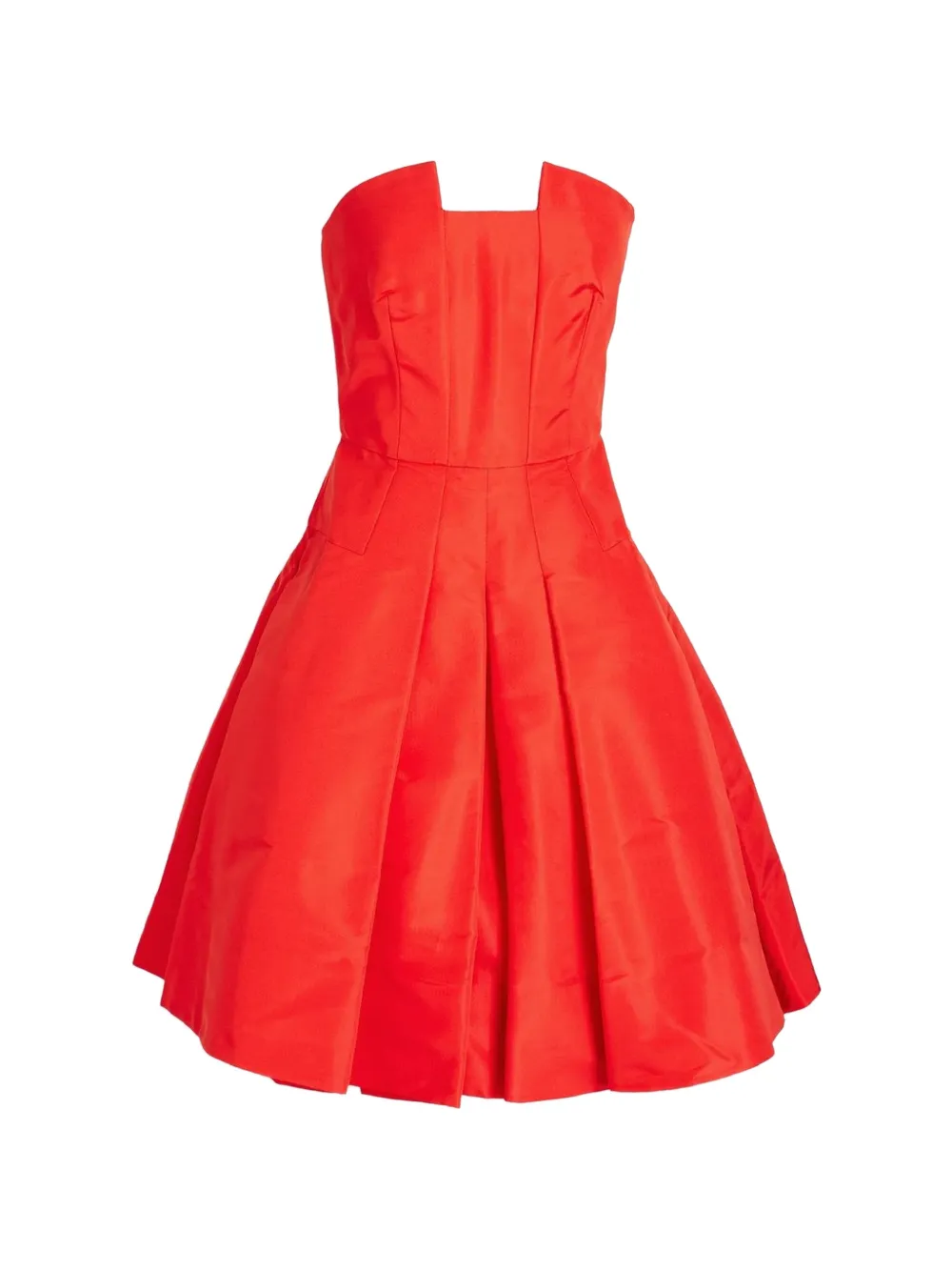 Oscar De La Renta Strapless Mini Dress In Orange