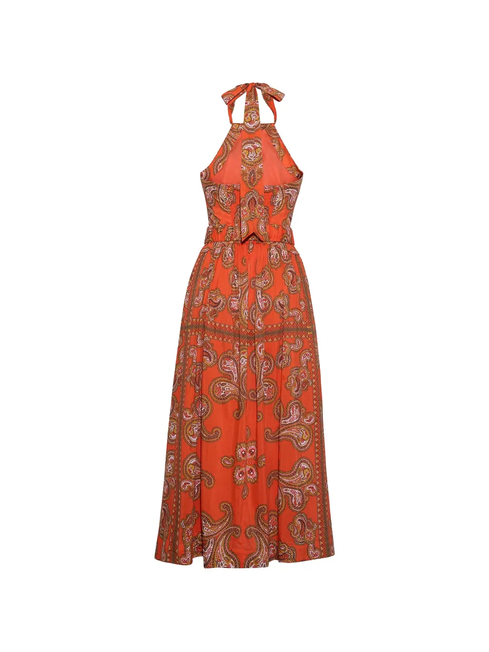 Cara Cara Dena paisley-print belted maxi dress - Orange