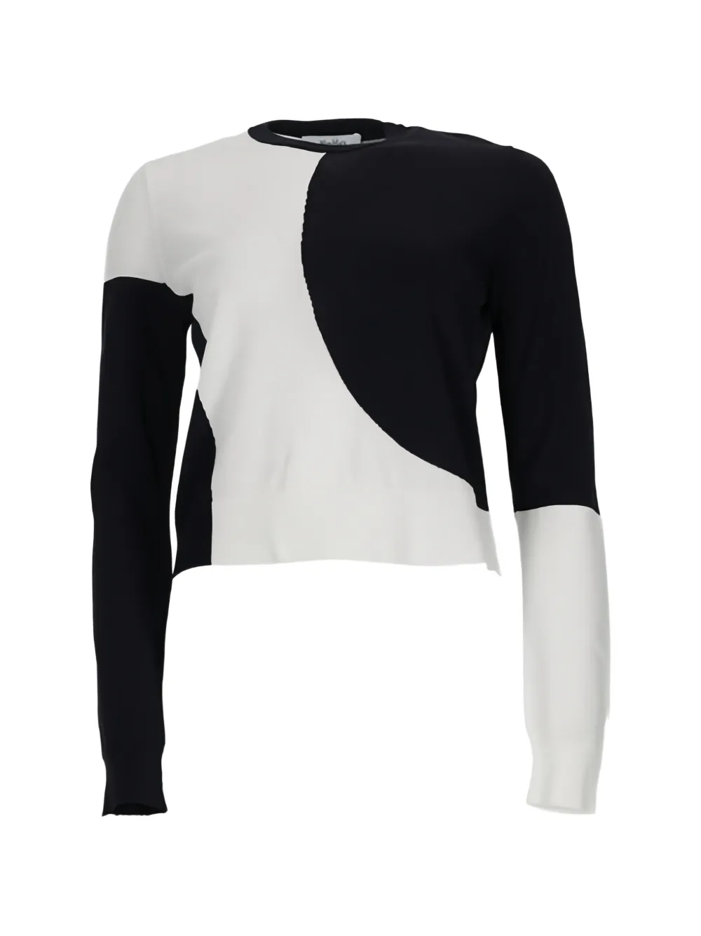 Max Mara Intarsien-Pullover in Colour-Block-Optik - Schwarz