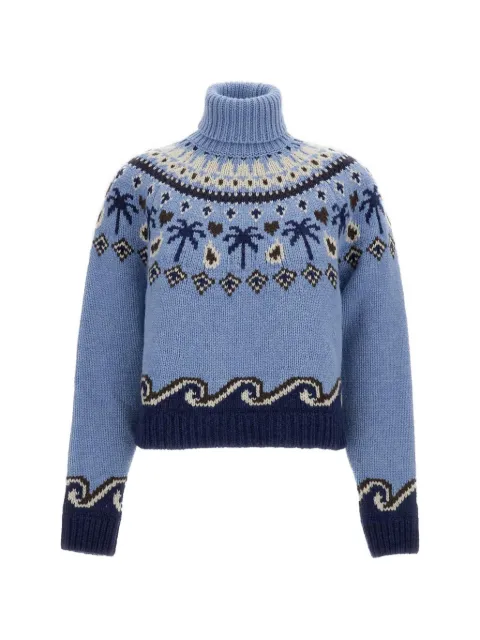 Alanui Fair Isle roll-neck sweater
