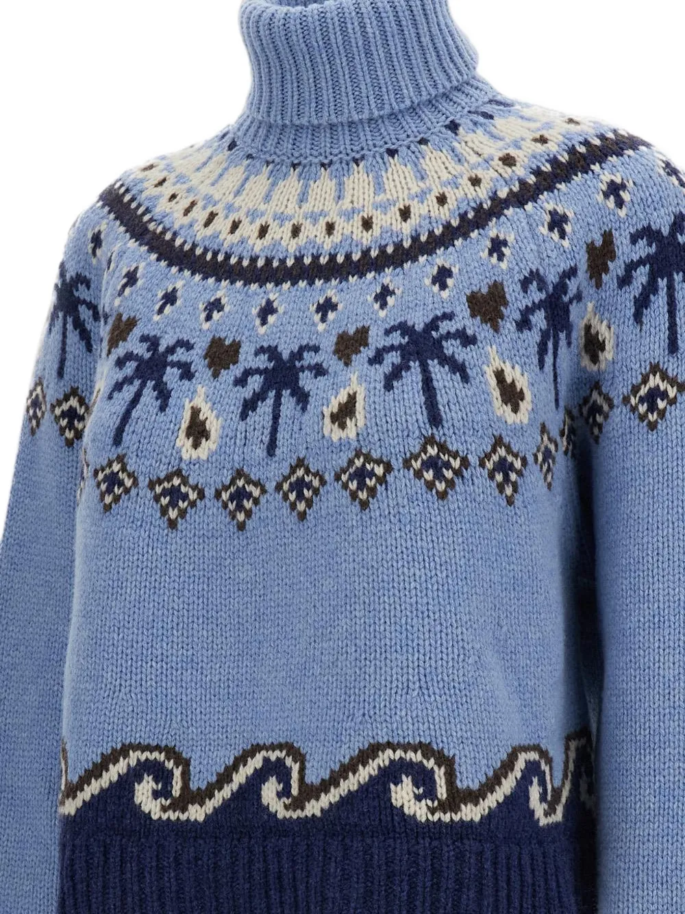 Alanui Fair Isle coltrui Blauw