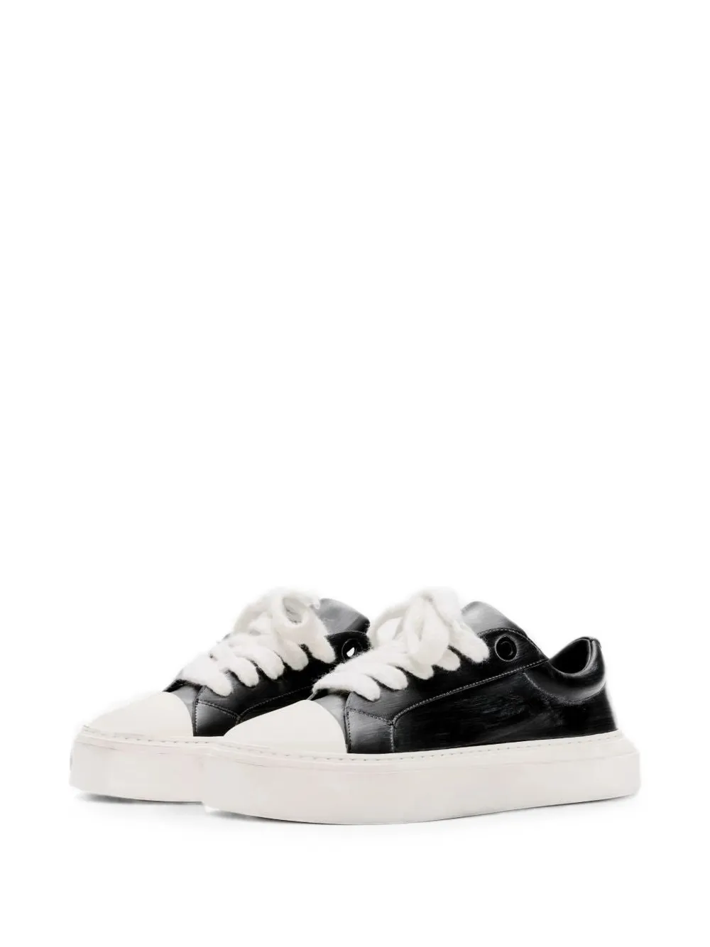 COLE BUXTON The Wilson Court sneakers met contrasterende neus Zwart
