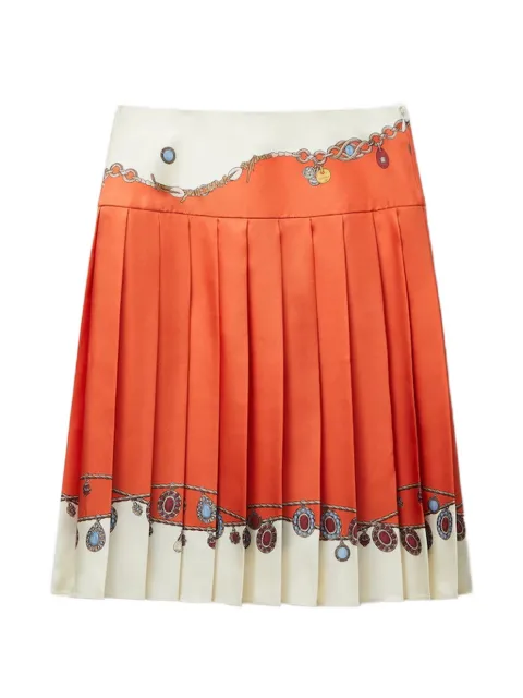Versace Stolen Jewels silk midi skirt