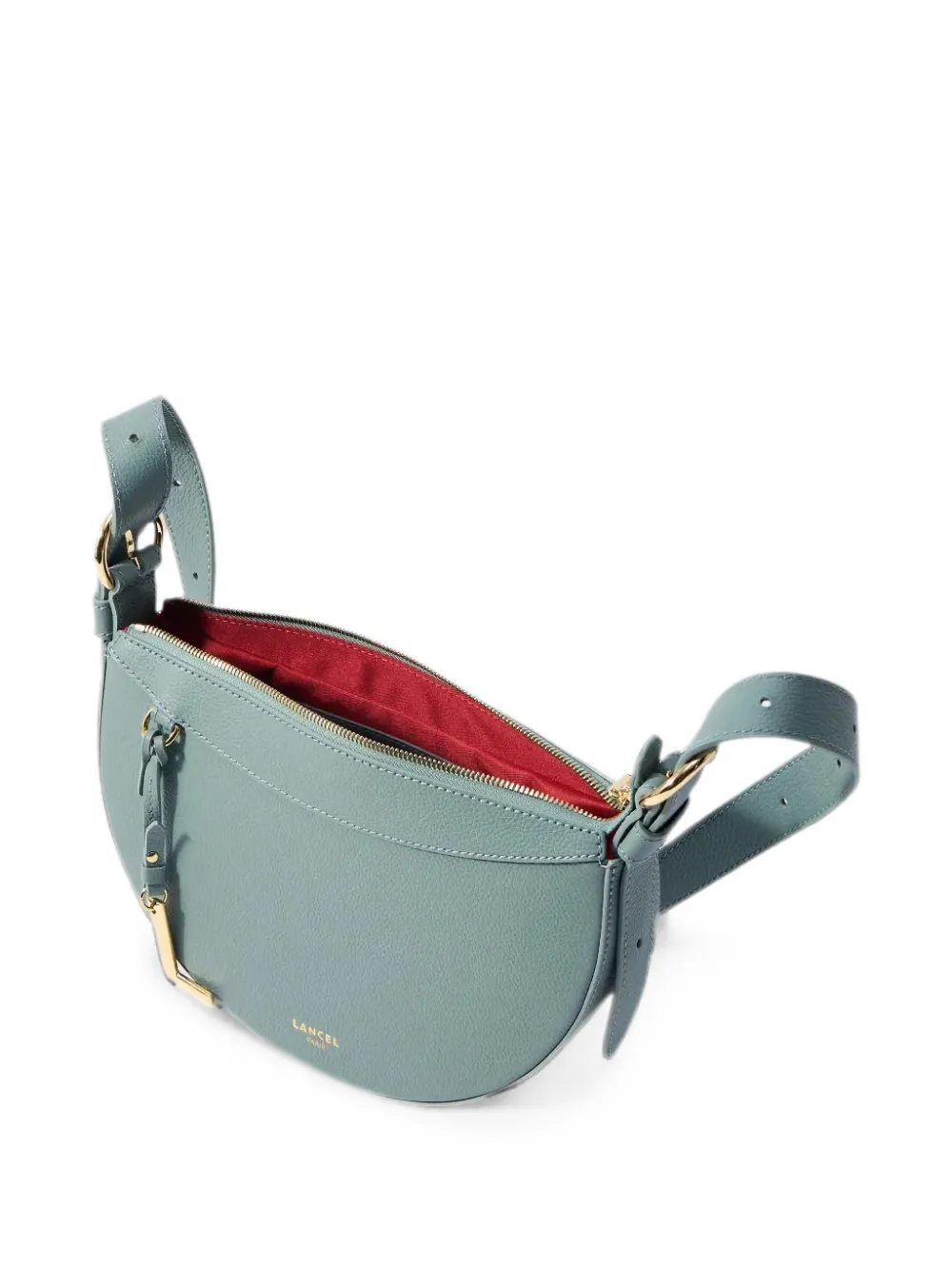 Lancel Crossbodytas van bewerkt leer Groen