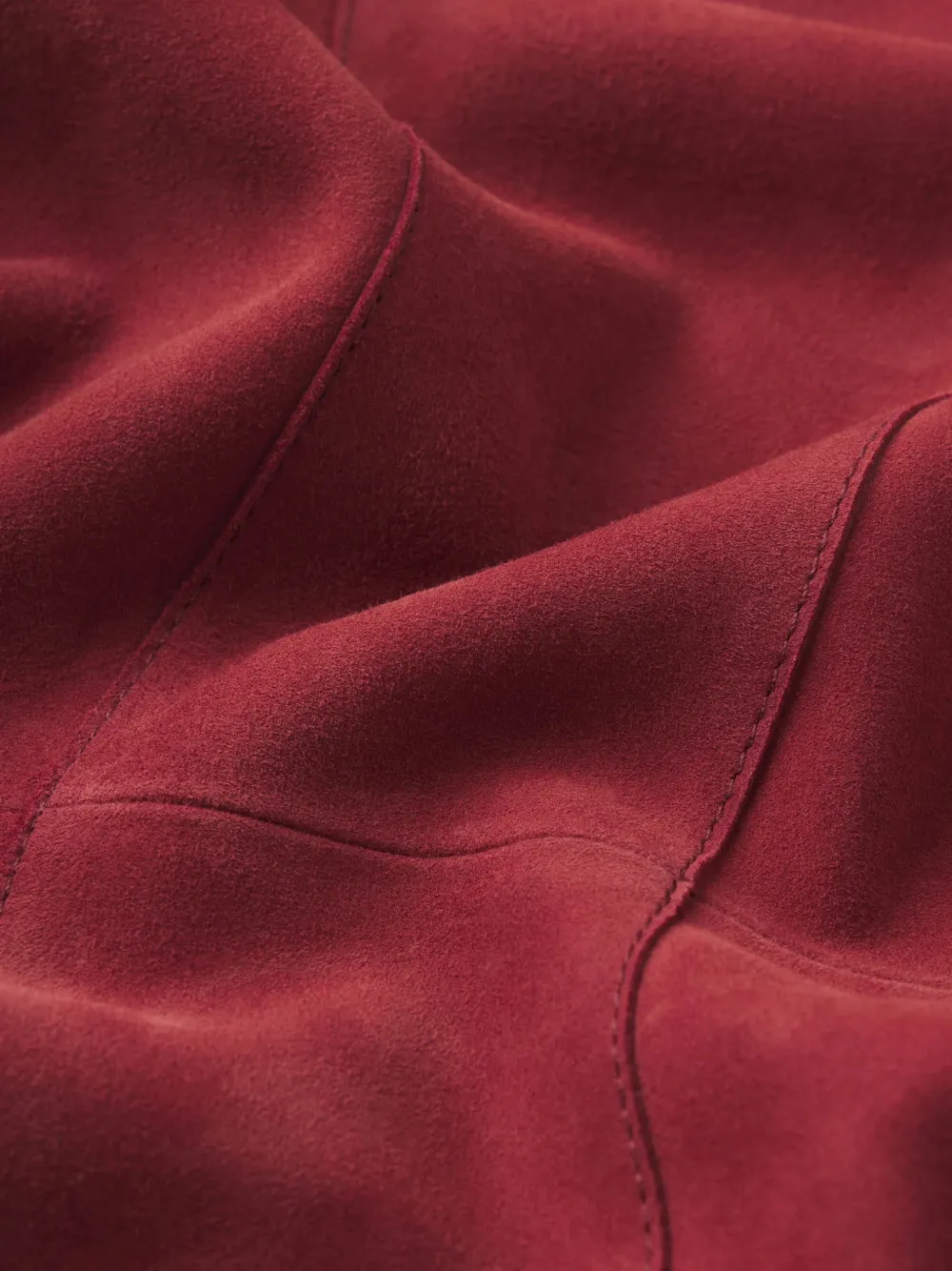FRAME The Suede blouse met vlakken Rood