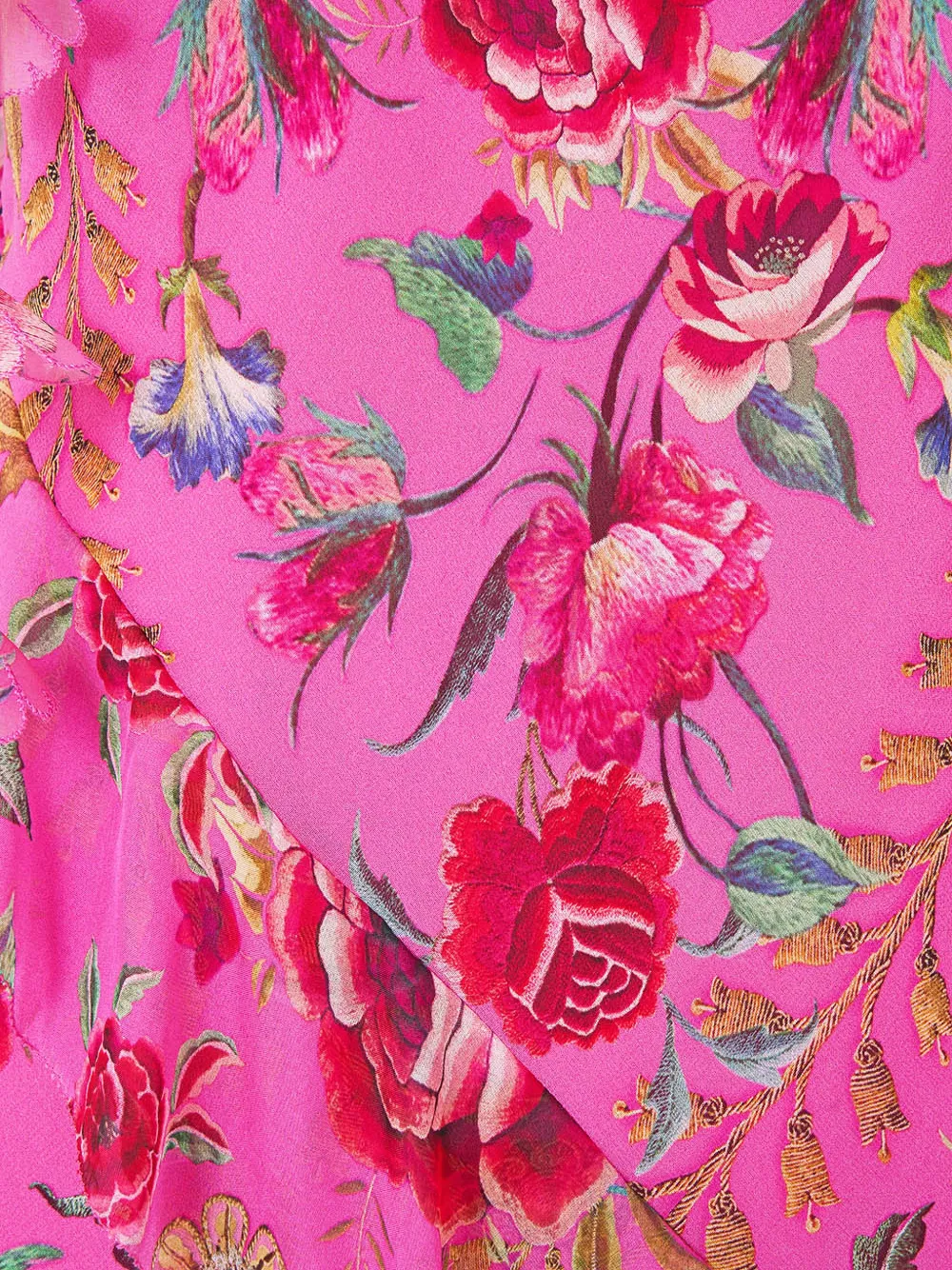 Camilla Mini-jurk met asymmetrische zoom en ruches Roze
