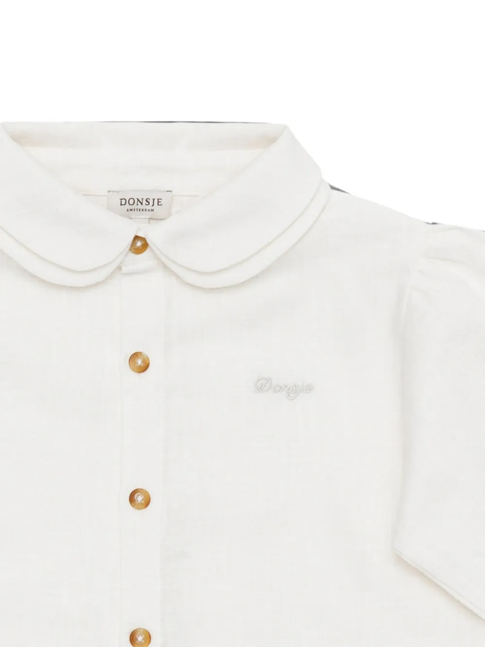 Donsje Anoeche blouse met pofmouwen Wit