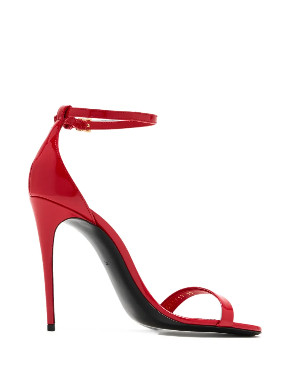 Dolce & Gabbana DG buckle patent leather sandals Rood