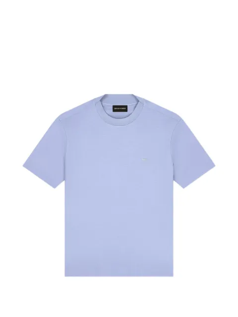 Emporio Armani jersey T-shirt with micro Eagle embroidery