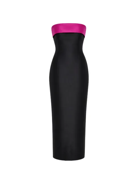 Badgley Mischka strapless bow-detailed maxi dress