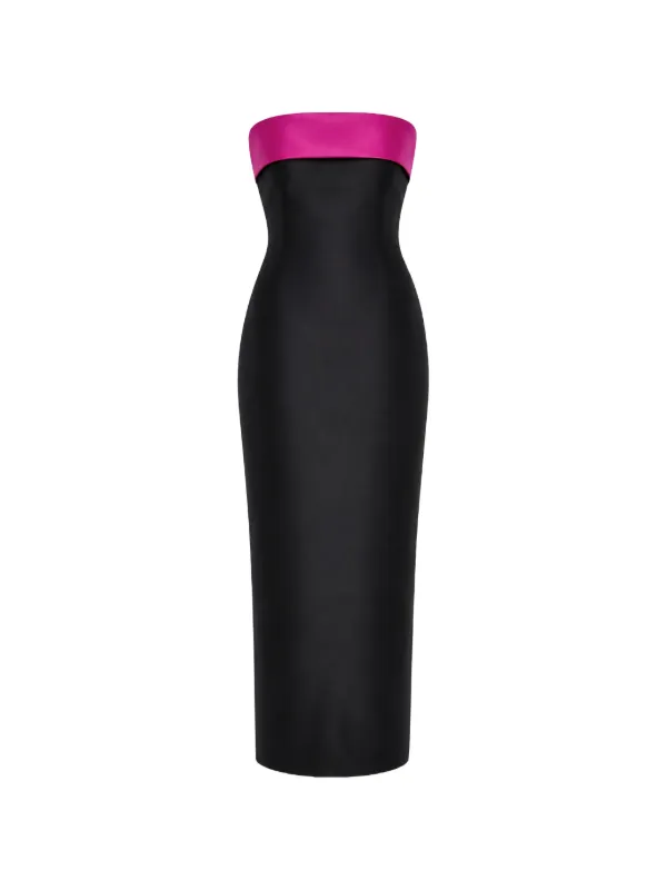 badgley mischka black dress Strapless Sequin Drape Gown by Youll no doubt have a queue of admirers longing to emulate your look Badgley Mischka Strapless bow-detailed Maxi