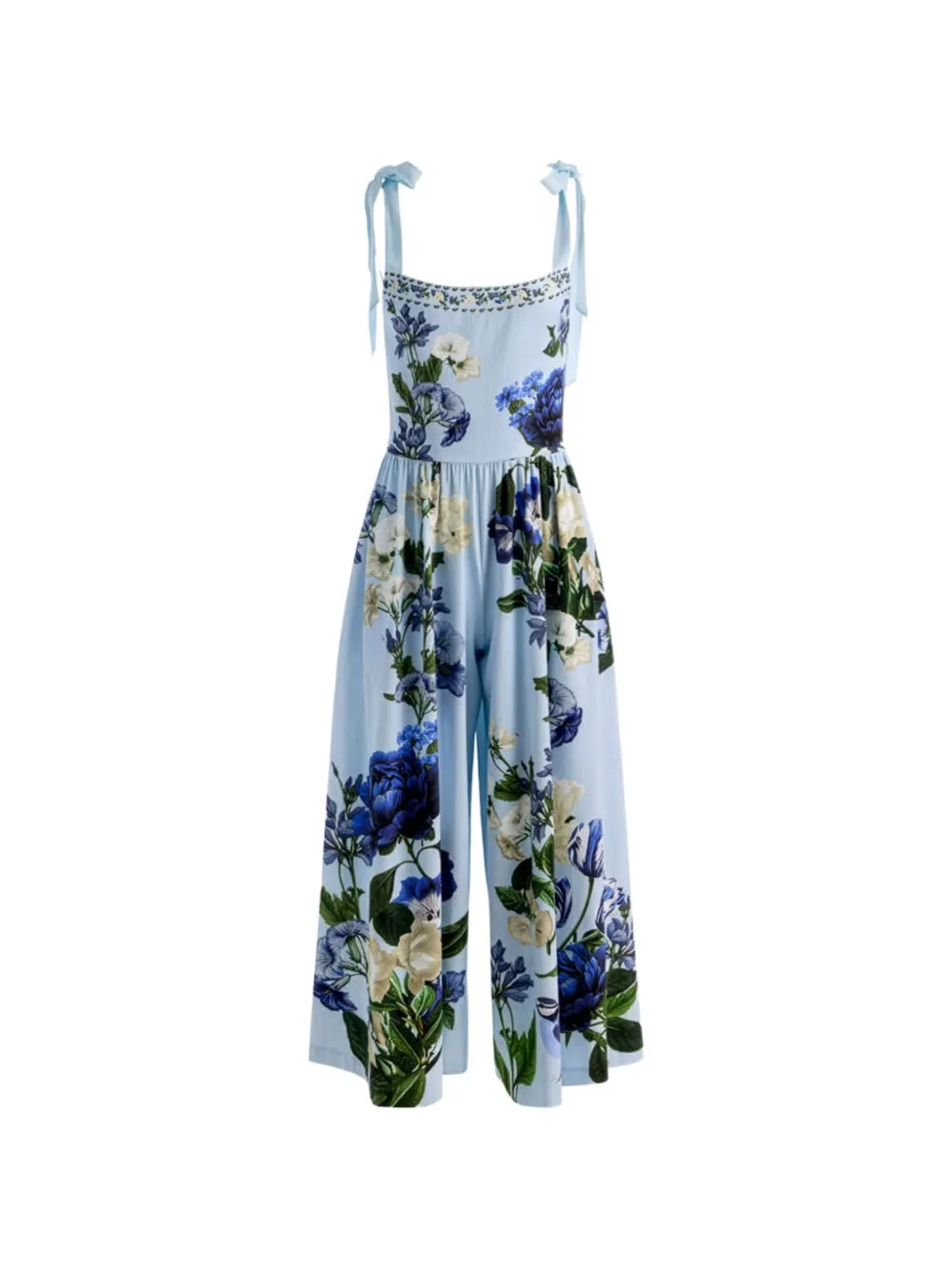alice + olivia Rosalee floral-print jumpsuit - Blue