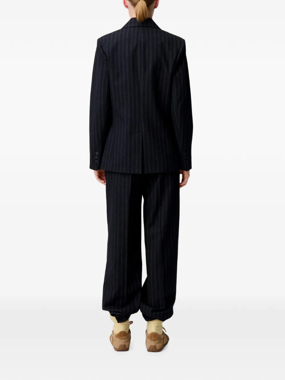 Claudie Pierlot Blazer met krijtstreep Blauw
