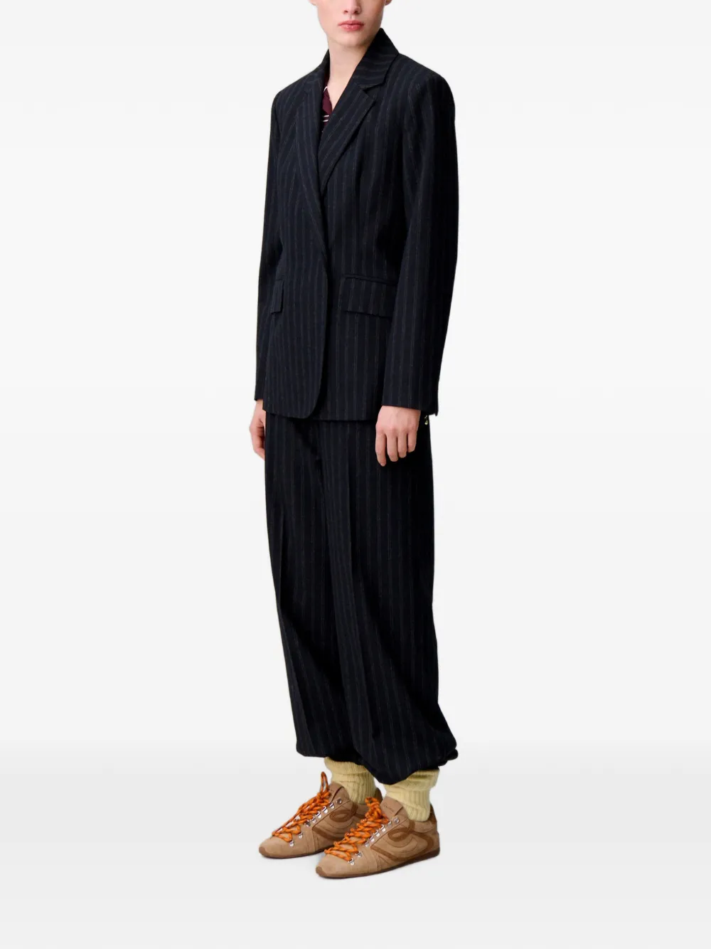 Claudie Pierlot Blazer met krijtstreep Blauw