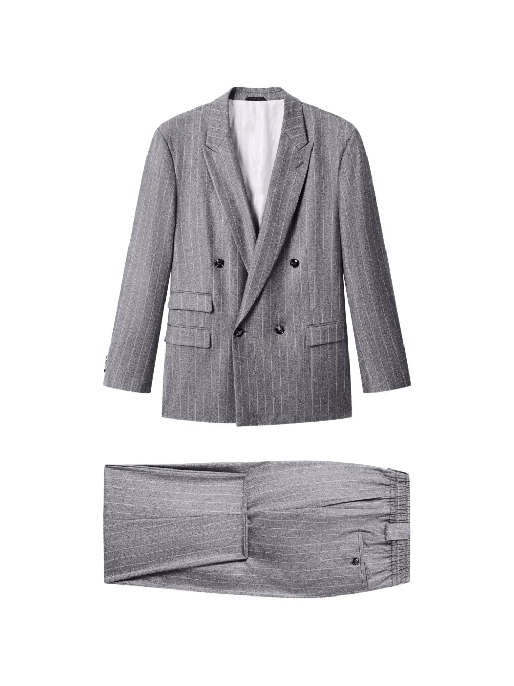 Giorgio Armani oversized double-breasted suit - Grau