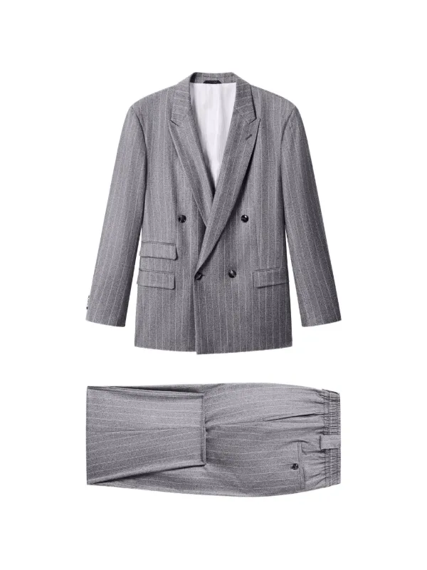 Giorgio Armani グレー ダブルブレストスーツ Giorgio Armani ダブルスーツ | グレー | FARFETCH JP