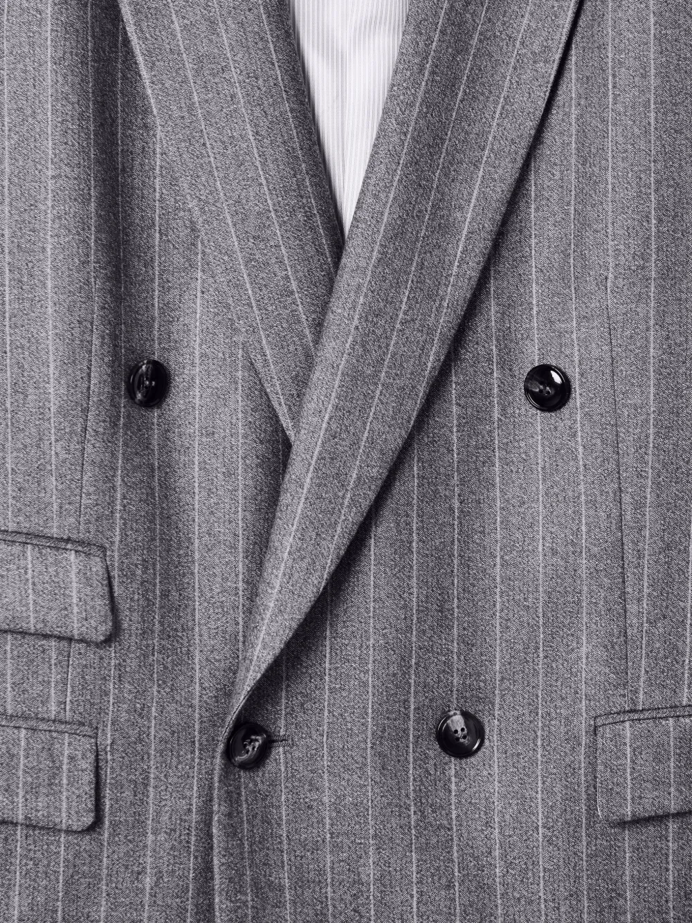 Giorgio Armani Pak met krijtstreep Grijs