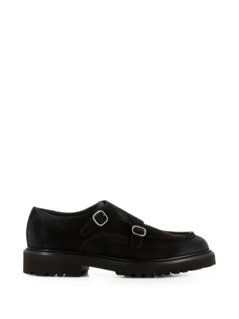 Doucal's double-buckle apron-toe monk shoes