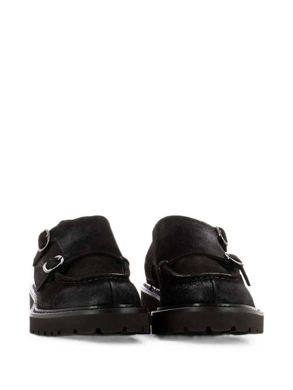 Doucal's double-buckle apron-toe monk shoes Bruin