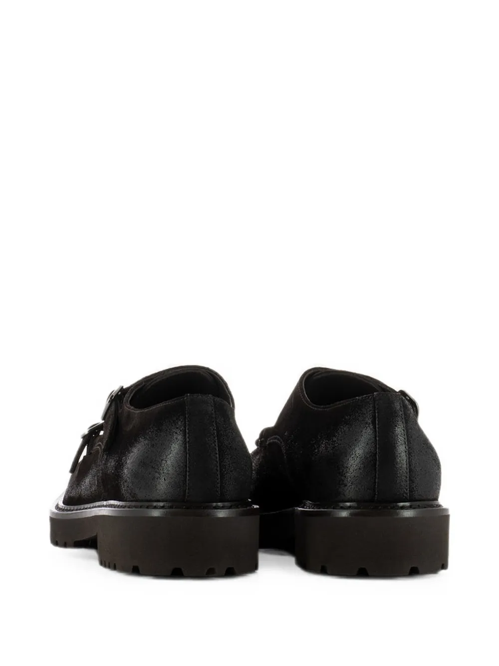 Doucal's double-buckle apron-toe monk shoes Bruin