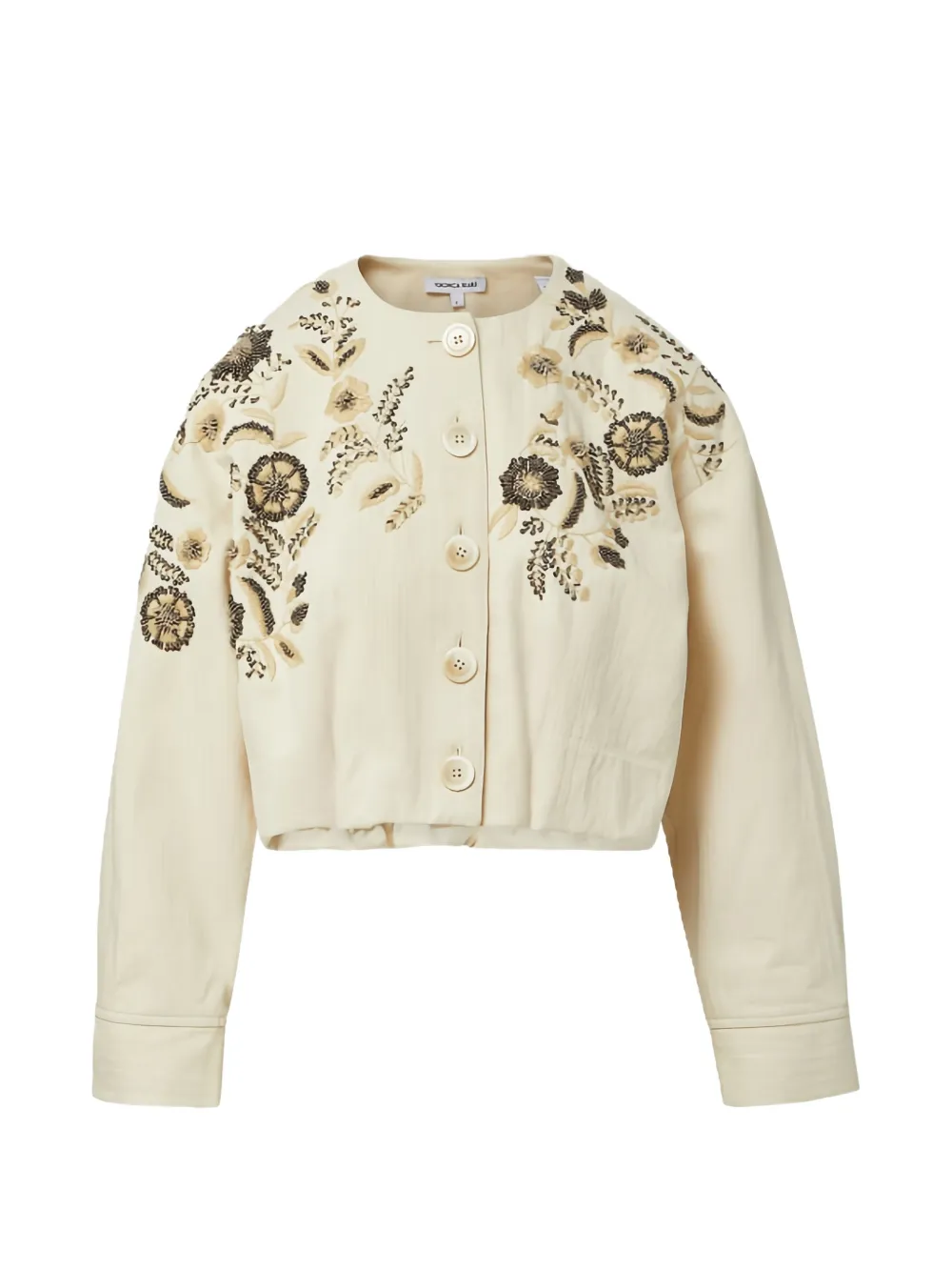 Veronica Beard Emeren floral-embroidered cardigan - Toni neutri