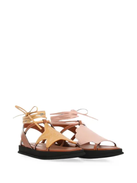 ZIMMERMANN lace-up topstitch sandals