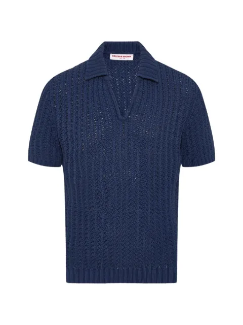 Orlebar Brown Burnham Swift open-knit polo shirt