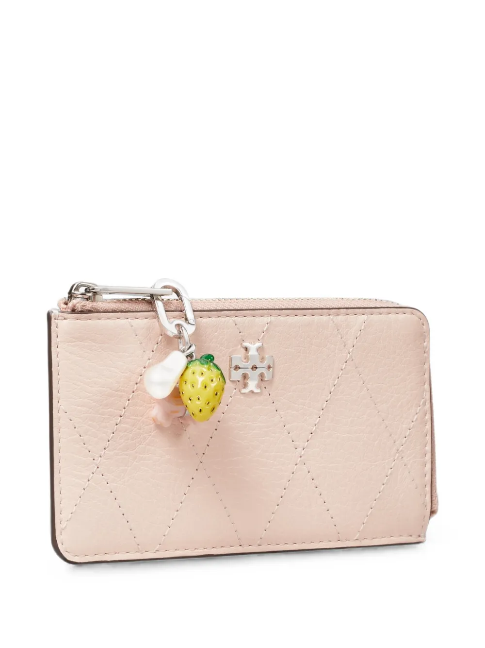 Tory Burch Charlie gewatteerde pasjeshouder Roze
