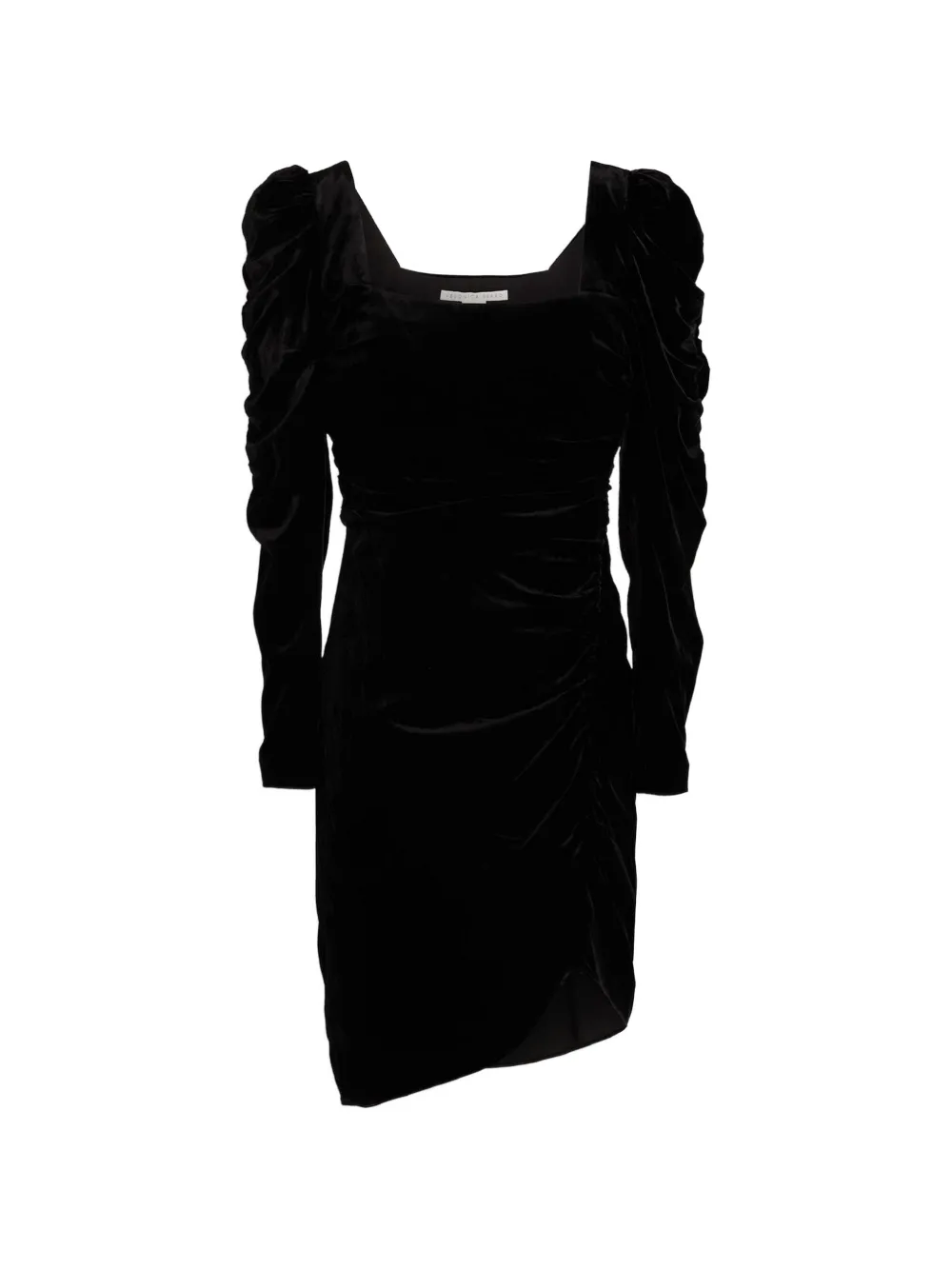Veronica Beard Toki ruched velvet mini dress - Nero