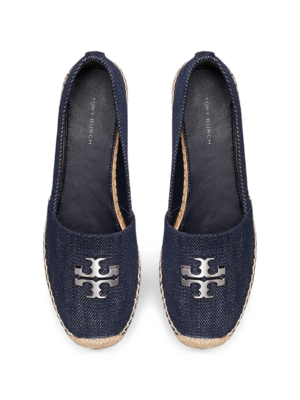 Tory Burch Eleanor espadrilles met logoplakkaat Blauw