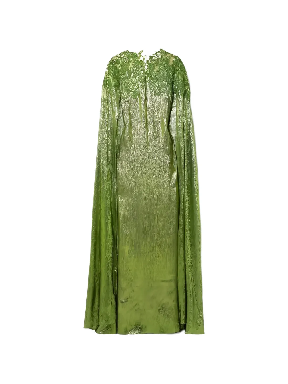 Oscar de la Renta embellished cape-effect gown - Green